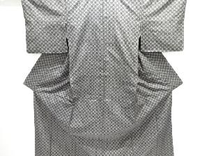 枡模様織り出し本場村山大島紬着物